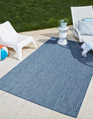 Blue Solid Outdoor Rug