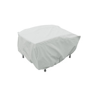 Treasure Garden Cover for Small Rectangle Fire Pit/Table/Ottoman with elastic and spring cinch lock.