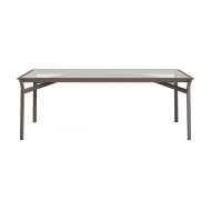 Brown Jordan Pasadena 79" Rectangular Glass Top Dining Table