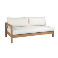 Kingsley Bate Montauk Distressed Brushed Teak Left Arm Facing Sofa