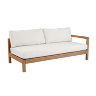 Kingsley Bate Montauk Distressed Brushed Teak Right Arm Facing Sofa