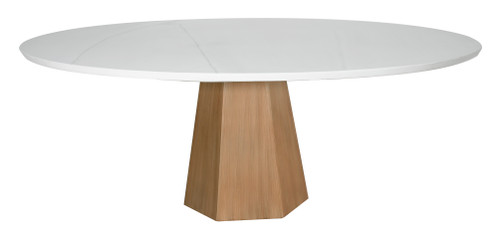 Pictured in Brushed Oak with White Marble Cast top.