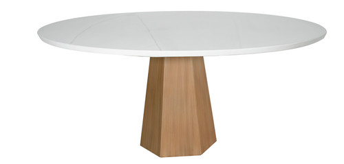 Pictured in Brushed Oak with White Marble Cast top.