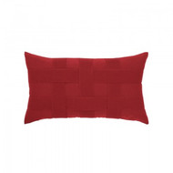 Basketweave Rouge Lumbar Pillow