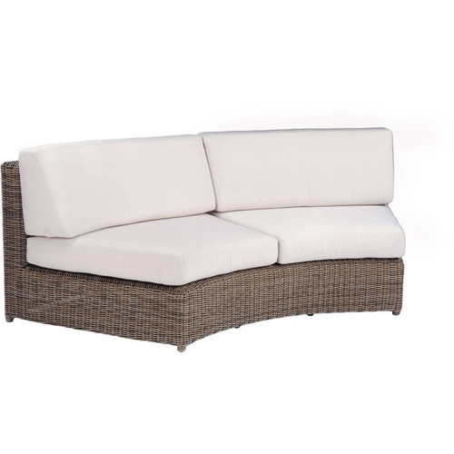 Kingsley Bate Sag Harbor Sectional - Wicker Curved Armless Settee