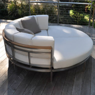 Consists of two Curved Corner Chairs and two Curved Ottomans. Pillows sold separately.