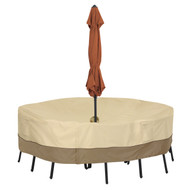 Round Table and Chair Cover with Umbrella Hole- Medium