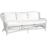 Kingsley Bate Chatham Traditional White Wicker Outdoor Sofa