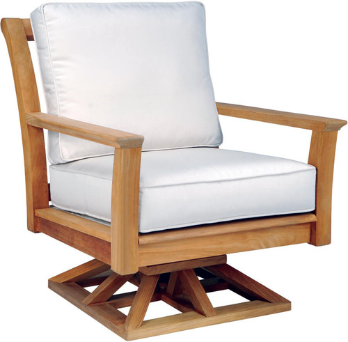 Kingsley Bate Teak Chelsea Swivel Rocker Lounge Chair