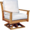 Kingsley Bate Teak Chelsea Swivel Rocker Lounge Chair