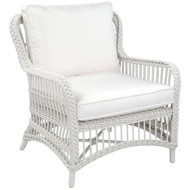 Kingsley Bate Chatham Classic White Wicker Lounge Chair