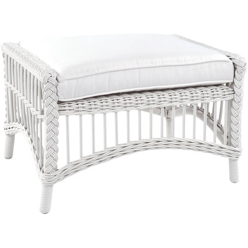 Kingsley Bate Chatham White Wicker Ottoman