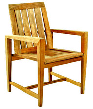 Kingsley Bate Amalfi Dining Chair - Modern Teak Outdoor Dining Chair
