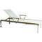 Kingsley Bate Tivoli - Contemporary Stainless Steel and Solid Teak Chaise Lounge