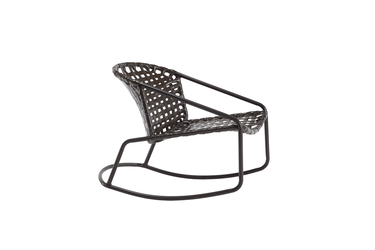 Brown Jordan Kantan Vinyl Strap Rocker Into The Garden Outdoor