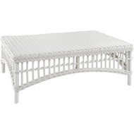 Kingsley Bate Chatham Classic White Wicker Patio Coffee Table