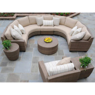 Consists of one Left Arm Facing Seat, one Right Arm Facing Seat, two Curved Sectional Units and one Armless Sectional Unit. Other items sold separately.