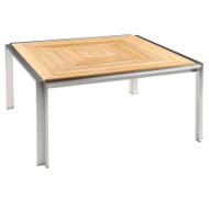 Kingsley Bate Tivoli - Modern Stainless Steel & Teak Sectional Coffee Table