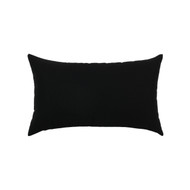 Essentials Canvas Black Lumbar Pillow
