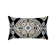 Ikat Diamond Onyx Lumbar Pillow