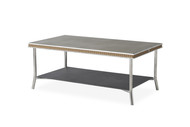 Lloyd Flanders Visions 42" Coffee Table with Taupe Glass