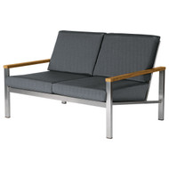 Barlow Tyrie Equinox Stainless Steel Love Seat