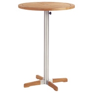 Barlow Tyrie Equinox Stainless & Teak 26" Round  Bar Table
