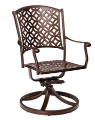 Woodard Casa Swivel Rocking Dining Arm Chair