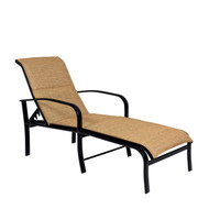 Woodard Fremont Padded Sling Adjustable Chaise Lounge