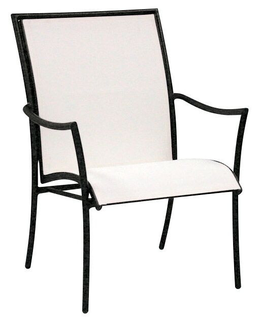 Woodard Modern Dominica Outdoor Patio Arm Chair Aluminum Frame