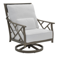 Castelle Korda Swivel Rocking Lounge Chair w/Accent Pillow