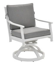 Castelle Korda Formal Swivel Rocking Dining Arm Chair w/Seat Cushion
