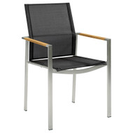Barlow Tyrie Mercury Dining Arm Chair with Teak Arms