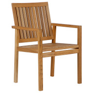 Barlow Tyrie Linear Teak Dining Arm Chair