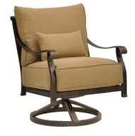 Castelle Madrid Swivel Rocking Lounge Chair w/Accent Pillow
