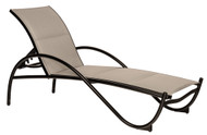 Woodard Tribeca Padded Sling Stackable Adjustable Chaise Lounge