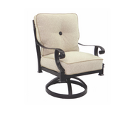 Castelle Bellagio Cushioned Swivel Rocker Dining Chair