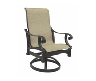 Castelle Bellagio Sling Swivel Rocker Dining Chair