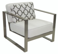 Castelle Park Place Cushioned Lounge Chair w/Accent Pillow