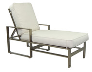Castelle Park Place Adjustable Cushioned Chaise Lounge with Wheels
