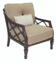 Castelle Villa Bianca Cushioned Lounge Chair w/ Accent Pillow