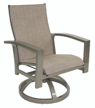 Castelle Orion Sling Swivel Rocker Dining Chair
