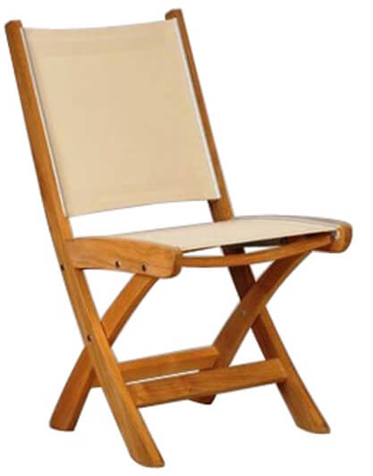 Kingsley Bate St Tropez Teak Outdoor Folding Dining Side Chair