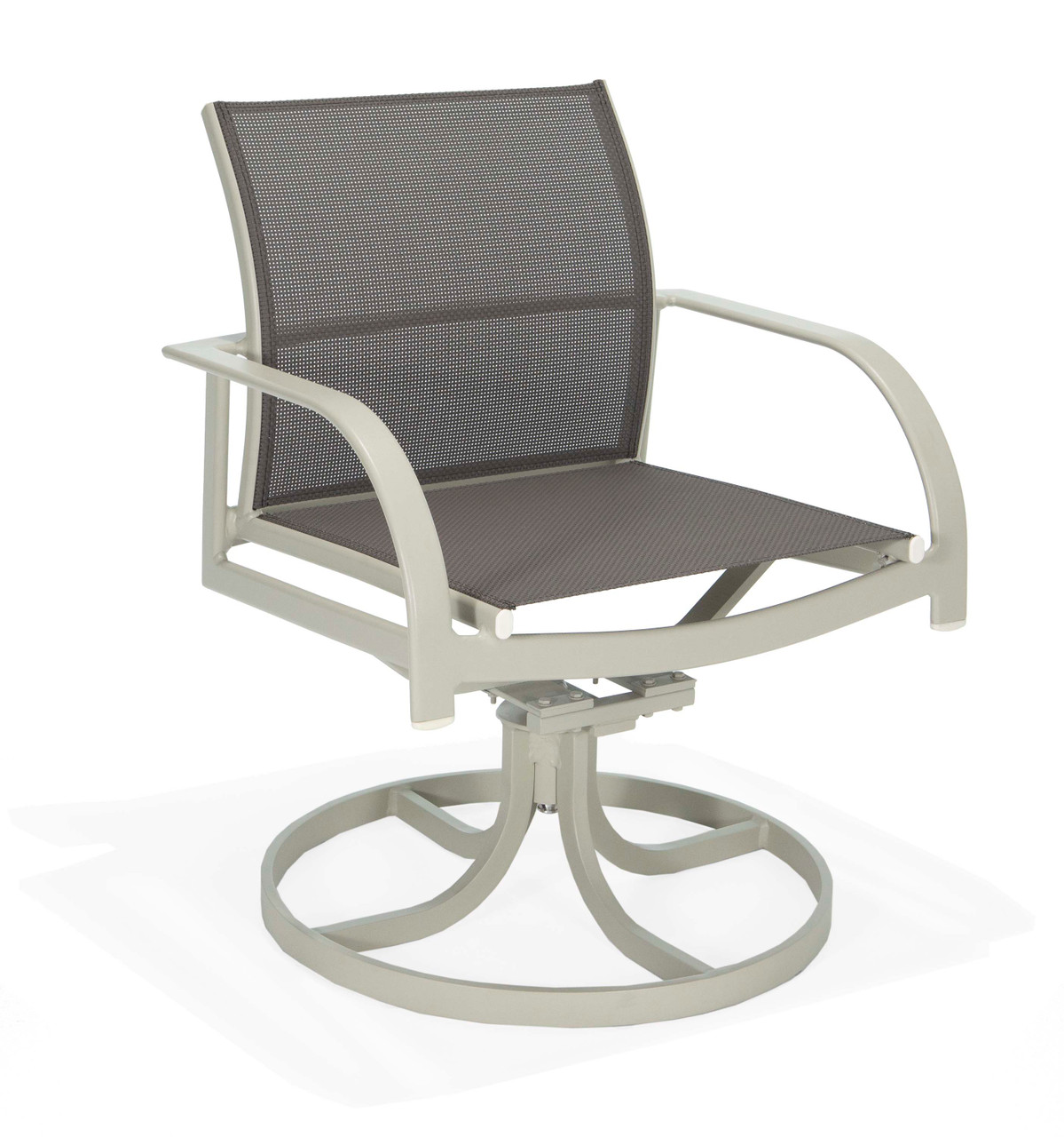 Winston Coral Reef Sling Swivel Rocker Dining Arm Chair - Into The