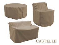 Castelle Berkeley Cushioned Curved Loveseat Cover