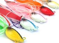 Chomp Lures Fishing Octopod Jigs 100g x 5 Colours Scented Skirt, Glow in the Dark 