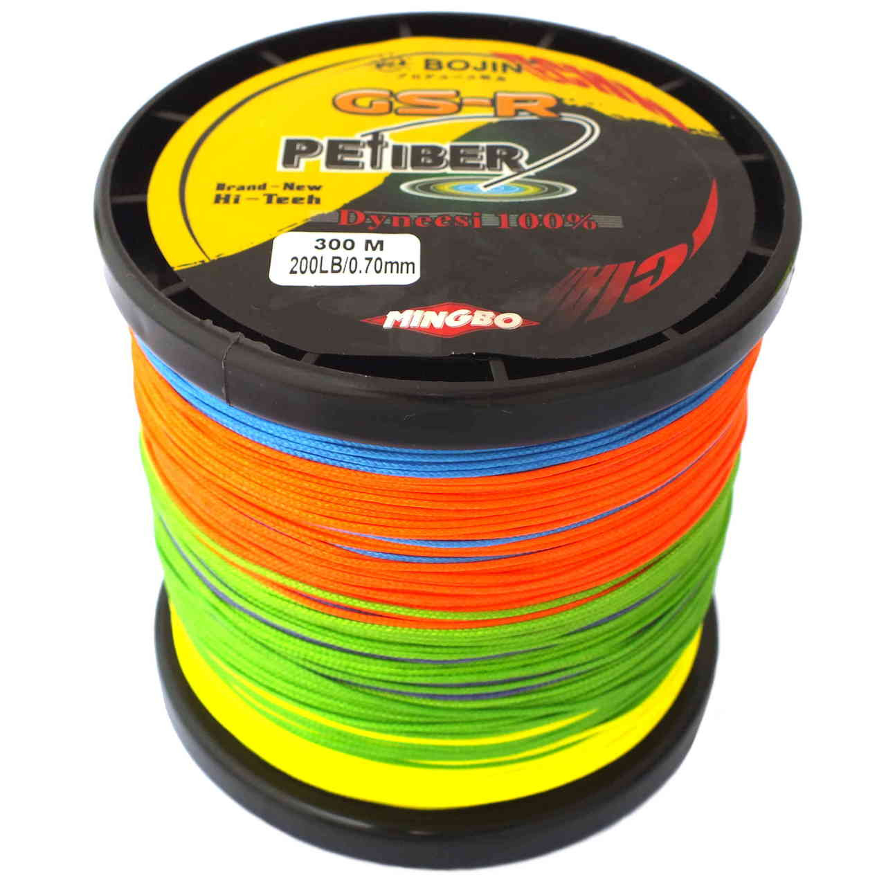 GSR PEFiber Braid Dyneesi 12 Strand PE Fishing Line 200lb 300m 5 Colour
