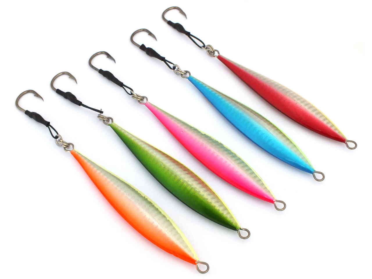 Chomp Fishing Lures Deep Water Kingfish Knife Jigs 80g x 5 Lures Centre