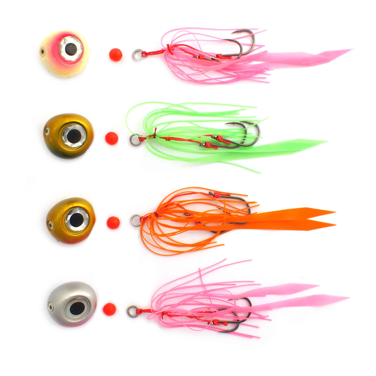 Chomp Lures Fishing Snapper Sliders Jigs 60g x 4 Colours