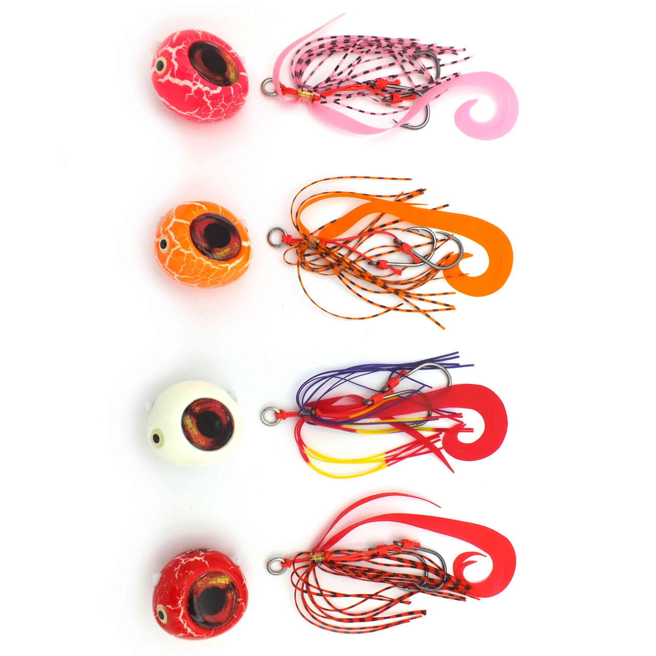 Chomp Lures Fishing Snapper Sliders Jigs 120g x 4 Colours